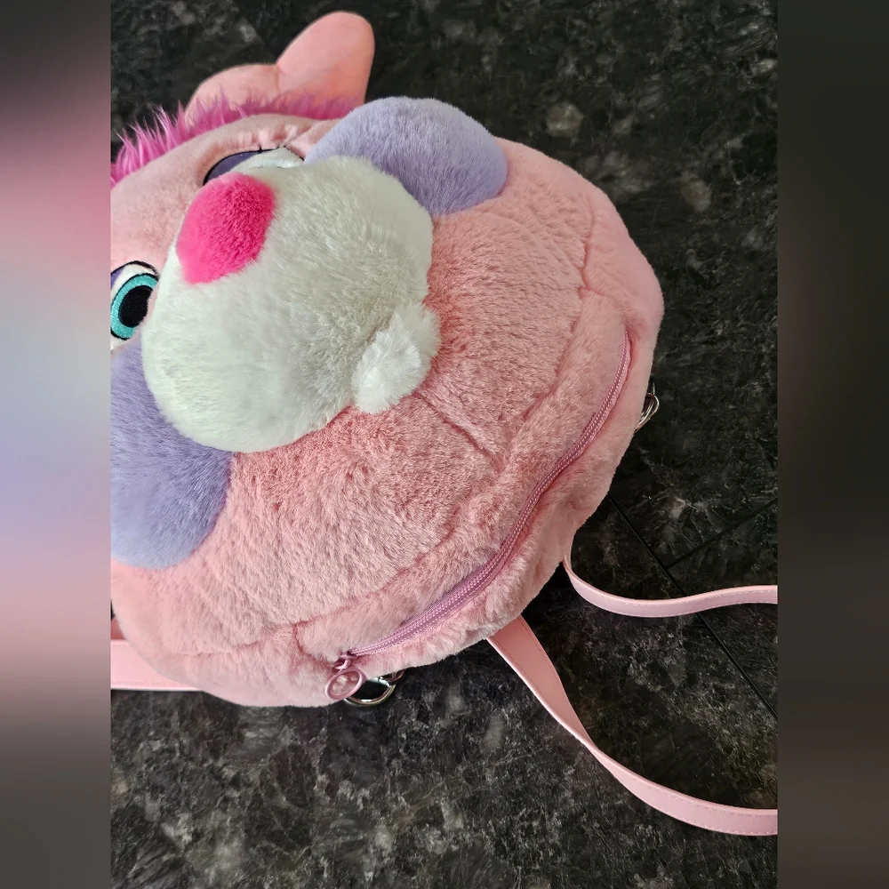 Dolls Kill Popples Plush Backpack Party Pink Purple Large 80s Retro Cartoon Bag